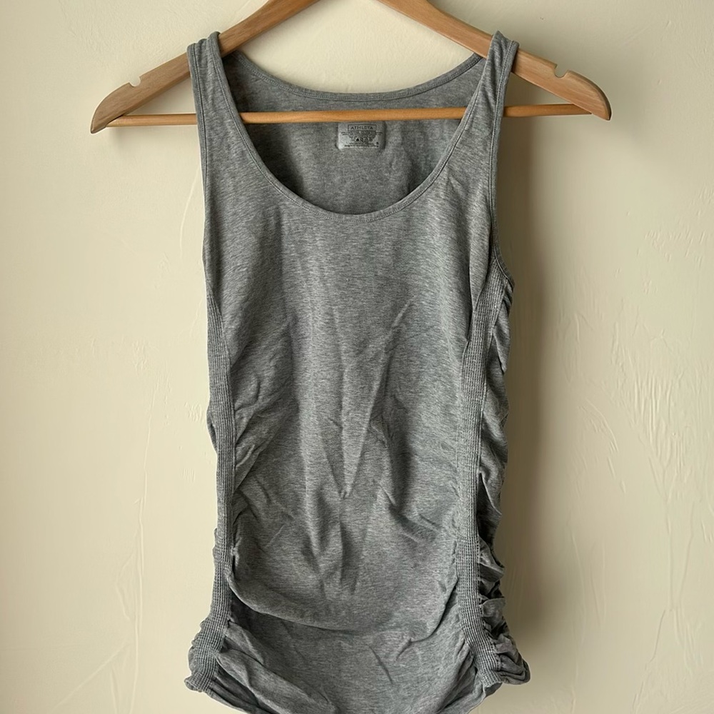 Athleta Gray Ruched Tank Top